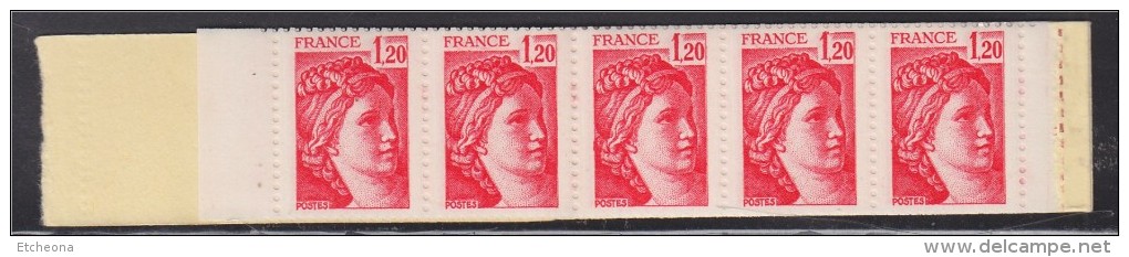 = Sabine De Gandon Carnet  N°1974-C2 Neuf Ouvert  10 Timbres 1f20 Rouge Le Code Postal - Autres & Non Classés