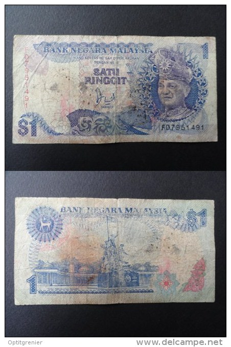 1 RINGGIT MALAYSIA MALAYSIE - BILLET BANKNOTE - FD7951491 - Malaysia