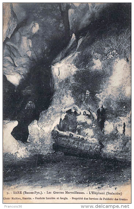 (64) Sare - Lot de 8 cartes cpa - Les Grottes merveilleuses - La Grotte - A voir : 100% SCANNEES - Très bon état général