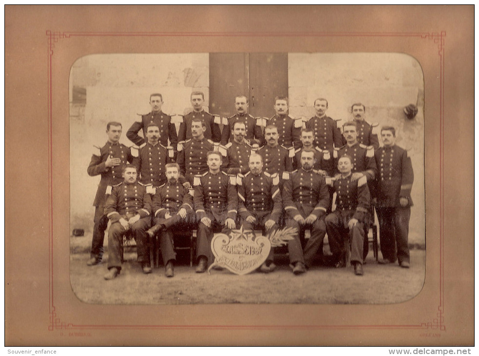 Photo Photographie 5 E Section Administrative 1887 Officiers Orléans 45 Loiret - War, Military