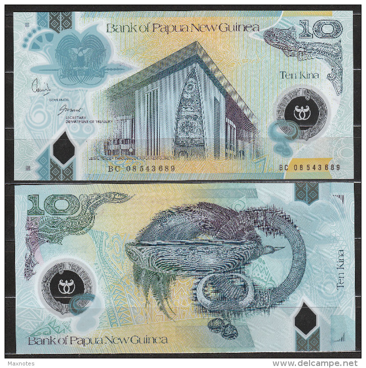 PAPUA NUOVA GUINEA  : Banconota 10 Kina - PNew - FDS - Papua Nuova Guinea