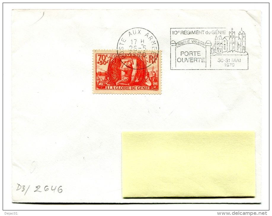 Flamme Temporaire Poste Aux Armées - 10e Régiment Du Génie (avec Timbre Concordant) - R 1442 - Militärstempel Ab 1900 (ausser Kriegszeiten)