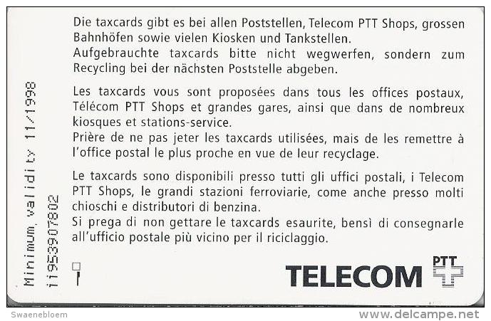 Telefoonkaart - Zwitserland. Swiss Telecom. P-Taxcard. 5 FR. 1996. 2 Scans - Zwitserland