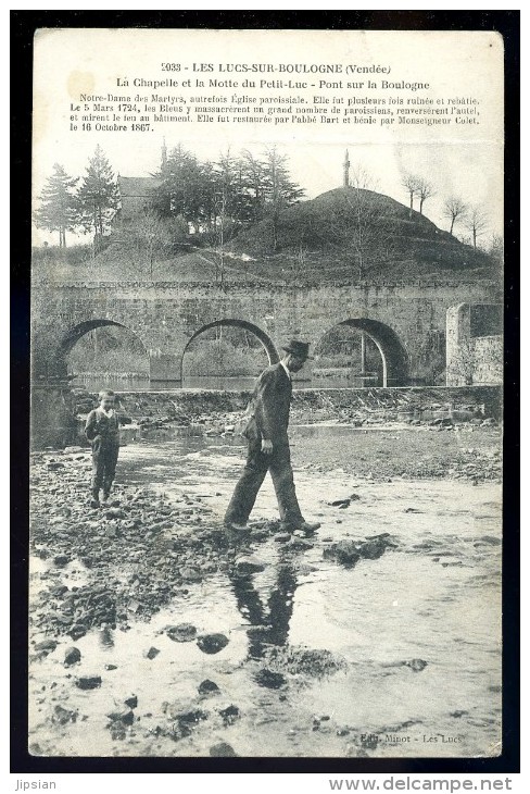 Cpa Du 85 Les Lucs Sur Boulogne -- La Chapelle Et La Motte Du Petit Luc -- Pont Sur La Boulogne     AO56 - Les Lucs Sur Boulogne