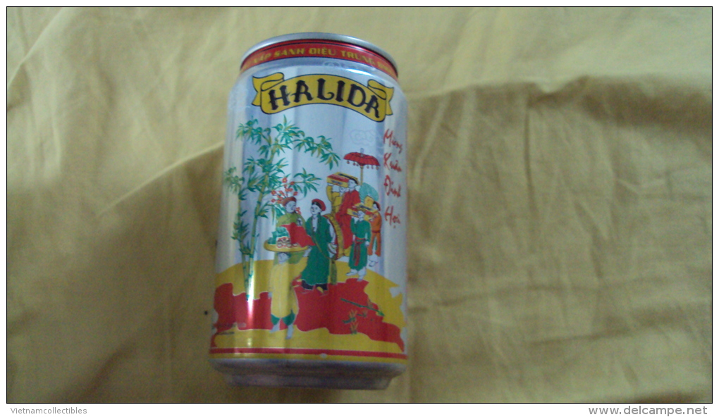 Vietnam Viet Nam Halida New Yera Of Pig 2007 Empty 330ml Beer Can / Opened At Bottom - Cannettes