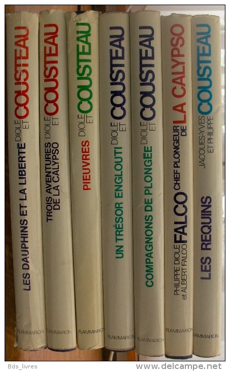 COUSTEAU -   LOT DE 7  VOLUMES DIFFERENTS -VOIR LES SCANS POUR LES TITRES - Lots De Plusieurs Livres