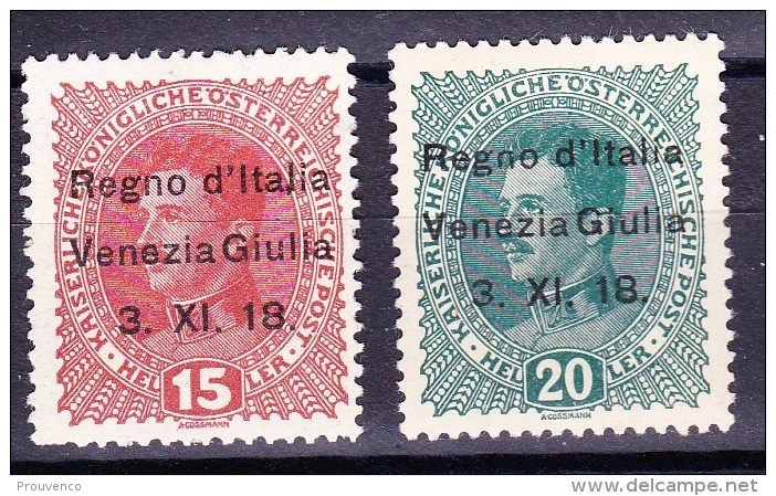 ITALIE  1918  VENEZIA GIULIA   SASS  6 ET 7  NEUF  * - Venezia Giulia