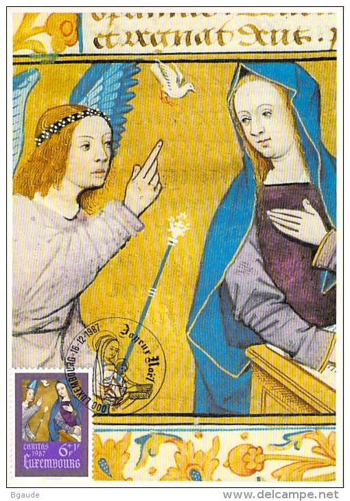 LUXEMBOURG  CARTE  MAXIMUM  NUM-YVERT  1135 ENLUMINURES - Cartoline Maximum