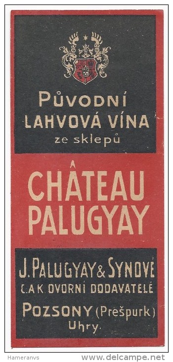 Etichetta Label Luggage - Ungheria Vino Chateau Palugyay - Rouges