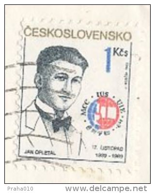 I8684 - Czechoslovakia (1991) 125 00 Praha 025 (stamp - Manufacturing Defect: Shifted Vertical Perforation) - Variétés Et Curiosités