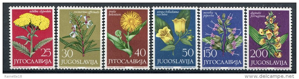 Yougoslavie        1013/1018  **        Fleurs - Unused Stamps