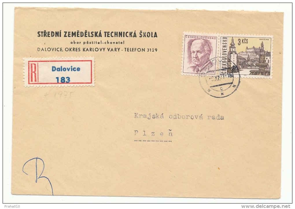 I8688 - Czechoslovakia (1971) Dalovice (3,00 CSK Stamp - Manufacturing Defect: Shifted Printing In Yellow Color) - Plaatfouten En Curiosa