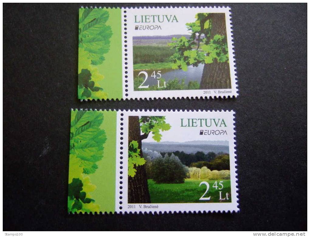 LITHUANIA, LITAUEN 2011 EUROPA CEPT FORESTS PHOTO IS EXA,PLE MNH**    (Q10-170) - 2011