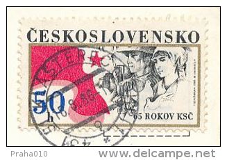 I8755 - Czechoslovakia (1986) 431 51 Klasterec Nad Ohri 1 (stamp - Manufacturing Defect: Shifted Horizontal Perforation) - Variétés Et Curiosités