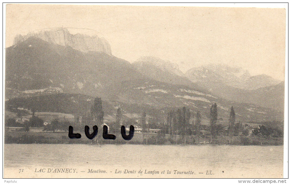 DEPT 74 ; Lac  D Annecy ,  Menthon Les Dents De Lanfon Et La Tournette - Annecy