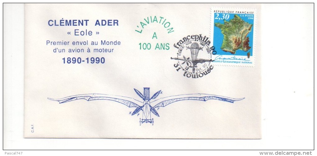 050 Toulouse   12,10,1990 Eole  Clement Ader - Altri & Non Classificati