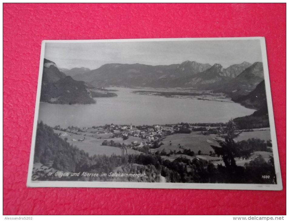 (B) Salzburg Salzbourg St. Gilgen Und Abersee Im Salzkammergut N. 1600 Ed. E. Bahrendt Small Size - St. Gilgen