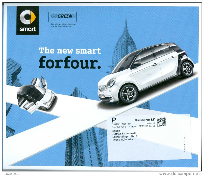 BRD Germering Infopost GoGreen 2014 The New Smart Auto Infocenter Hochhäuser New York - Cars