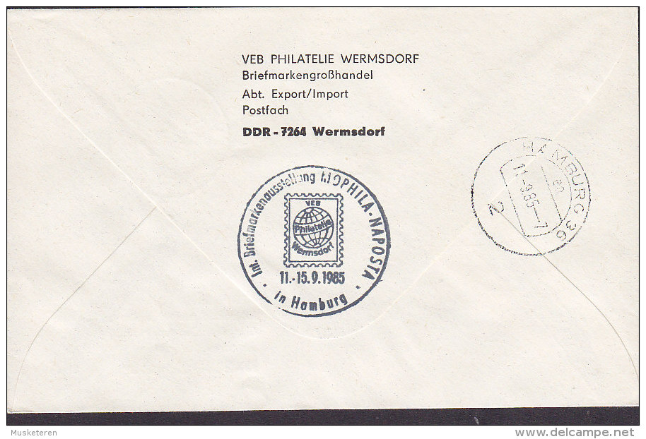 Germany DDR Postal Stationery Ganzsache Einschreiben & Eilsendung EXPRESS Labels WERMSDORF 1985 Mophila - Naposta - Covers - Used
