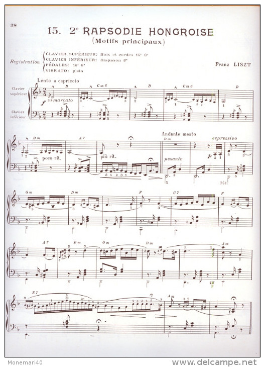 Partition - 15 CHEFS D´OEUVRE CLASSIQUES Transcrits Pour Orgue électronique (Ed. Paul Beuscher) - Instrumento Di Tecla