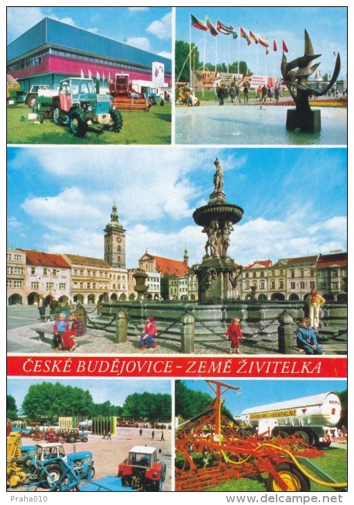 I8701 - Czechoslovakia (1982) Ceske Budejovice 1 (stamp - Manufacturing Defect: Shifted Printing Green Color) - Variétés Et Curiosités