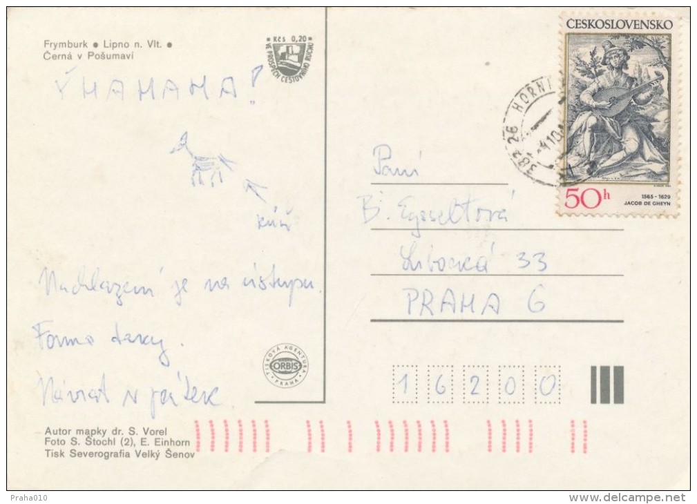 I8713 - Czechoslovakia (1982) 382 26 Horní Plana (stamp - Manufacturing Defect: Shifted Printing Silver Color) - Plaatfouten En Curiosa