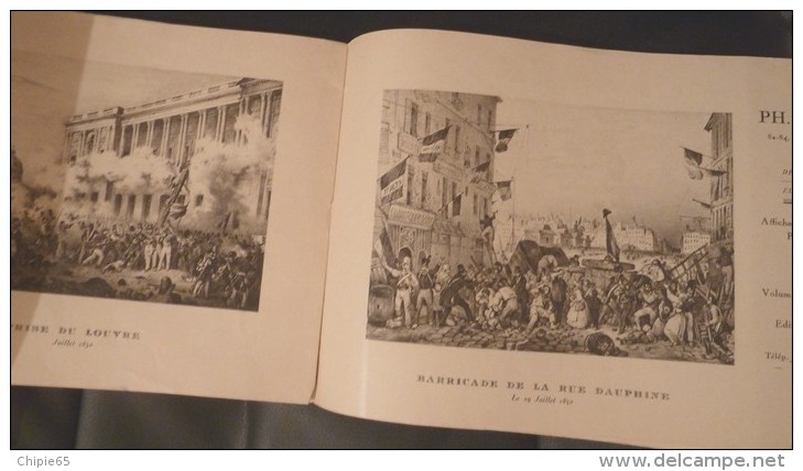 LIVRET HISTORIQUE DE LA REVOLUTION DE 1830. 16 Pages Illustrées De Philippe ROSEN - Autres & Non Classés