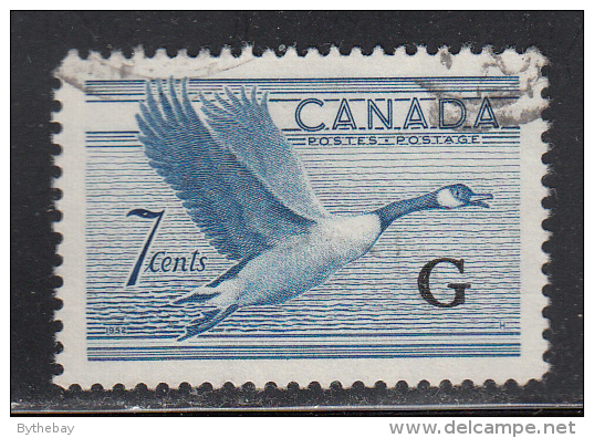 Canada Used Scott #O31 7c Canada Goose With 'G' Overprint - Opdrukken