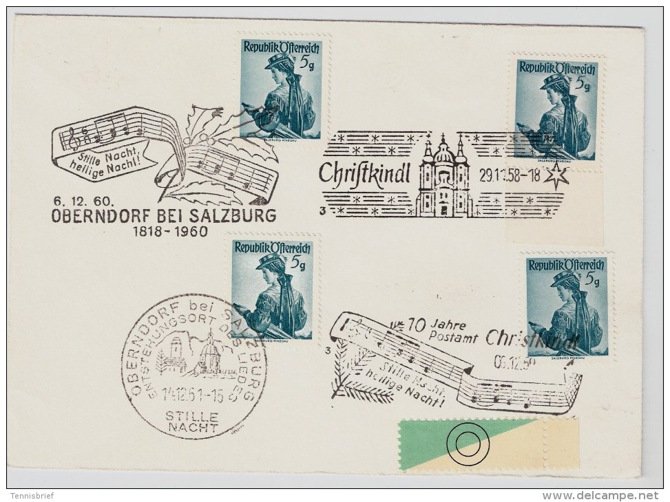 Österreich, Christkindl-Stp.  1958, 1959, 1960, Und Stp. Oberndorf  , S532 - Briefe U. Dokumente