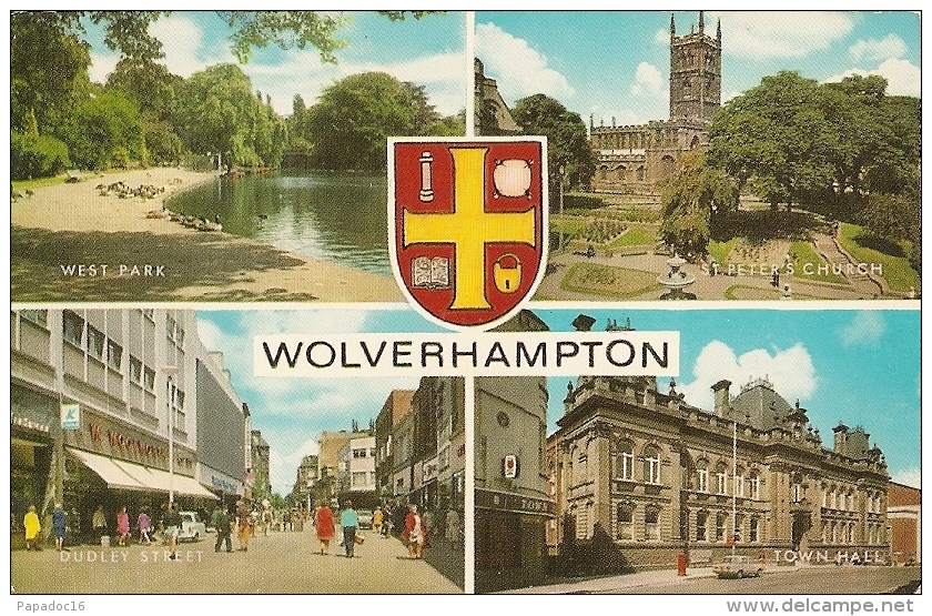 GB - Sta - Wolverhampton - Multiview : West Park, St Peter's Church,Dudley Street, Town Hall - J. Salmon N° I-23-03-03 - Wolverhampton