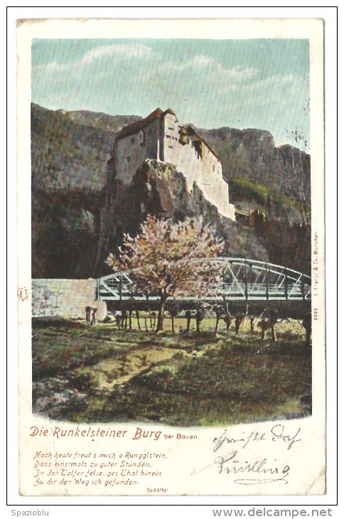 1901, Bolzano" Die Runkelstein Burg " Shàffel. - Bolzano