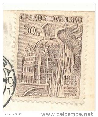 I8737 - Czechoslovakia (1984) Podebrady (stamp - Manufacturing Defect: Shifted Printing White Color - Pattern Background - Variétés Et Curiosités