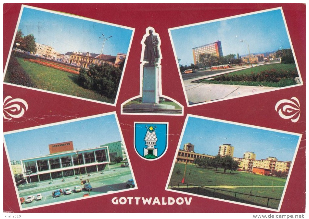 I8762 - Czechoslovakia (1975) Gottwaldov 2 (stamp - Manufacturing Defect: Weak Red Color Printing) - Variétés Et Curiosités