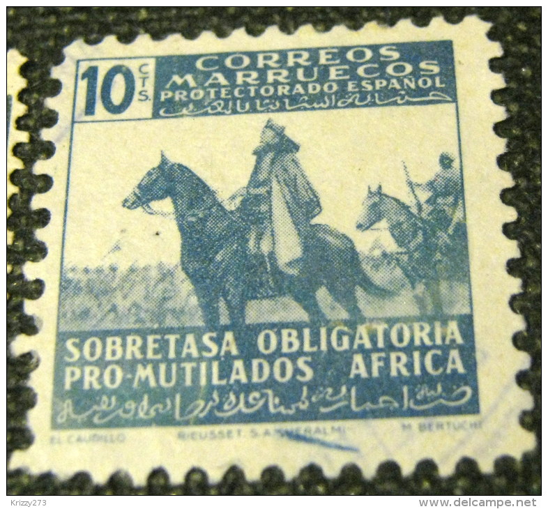 Spanish Morocco 1943 General Franco Obligatory Tax 10c - Used - Marocco Spagnolo