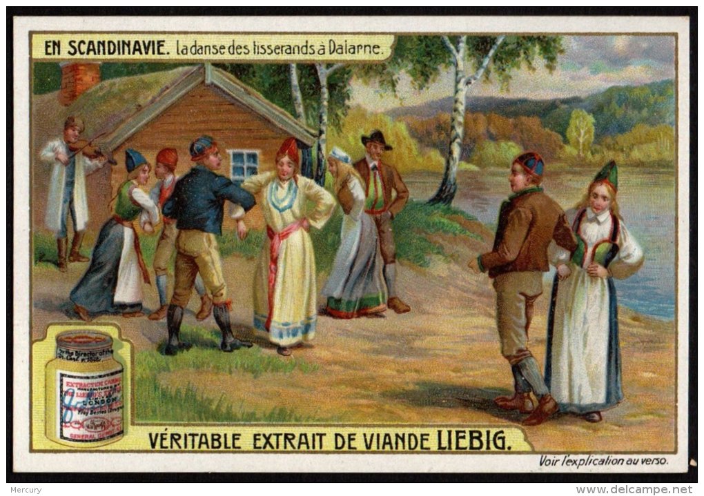 Série Complète De 6 Chromos Sous Enveloppe "En Scandinavie" - 6 Scans - Liebig