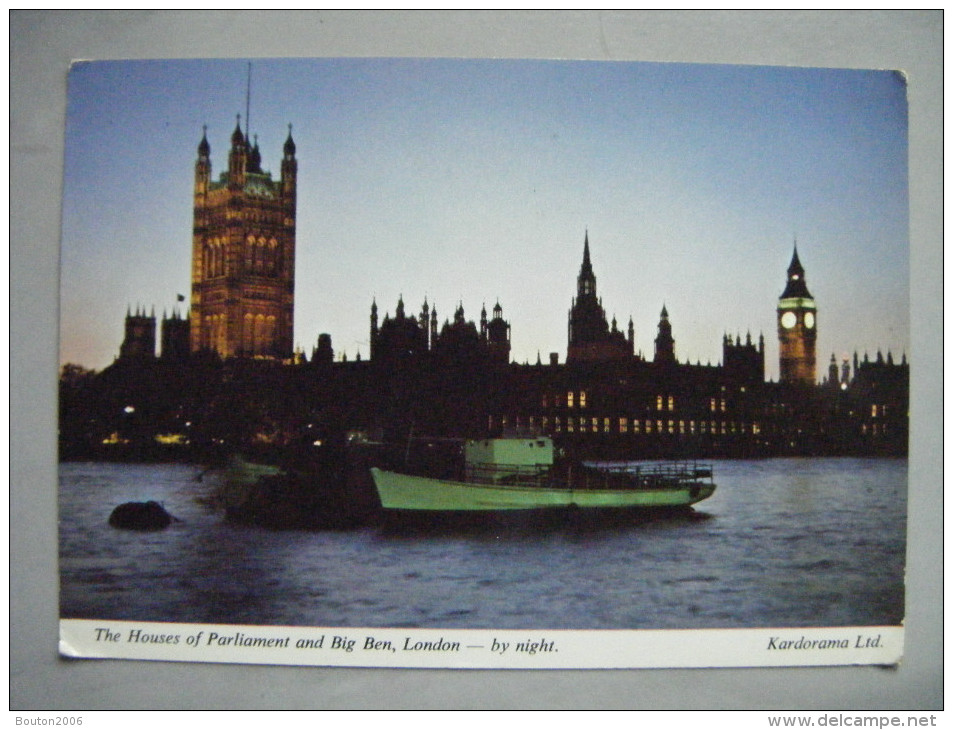 Houses Of Parliament And Big Ben London By Night 1974 - Houses Of Parliament