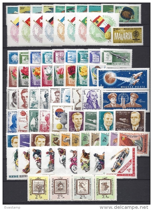 HUNGARY - 1962.Complete Year Set With Souvenir Sheets MNH!!! 110 EUR!!! - Sammlungen