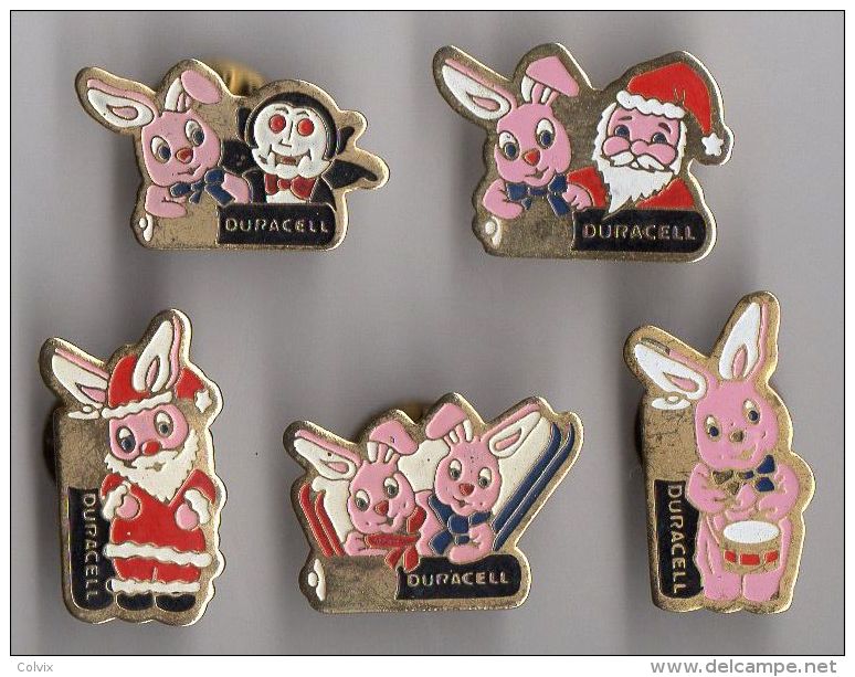 LOT 5 PIN´S LAPIN DURACELL - Lots