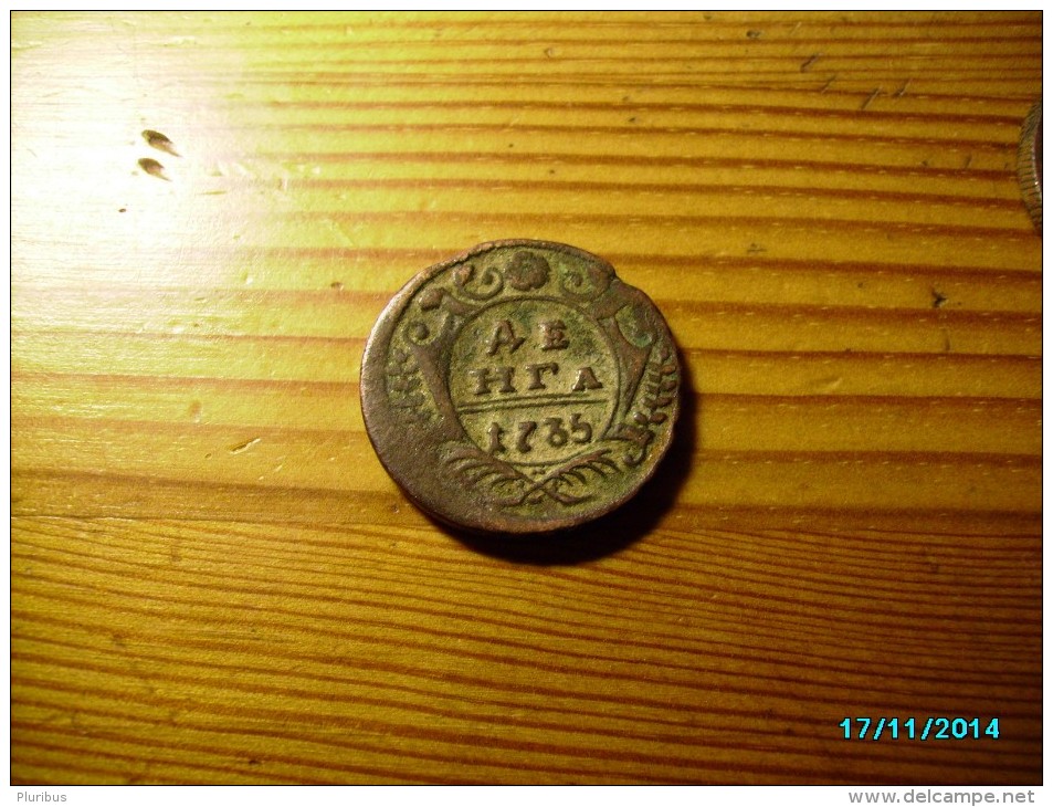 1735  RUSSIA TSARINA ANNA , 1 DENGA  , 0 - Rusland