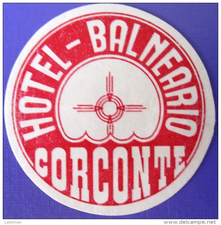 HOTEL RESIDENCIA PENSION NO NAME CORCONTE SPAIN LUGGAGE LABEL ETIQUETTE AUFKLEBER DECAL STICKER MADRID - Hotel Labels