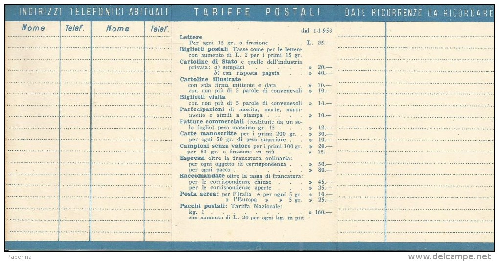 CALENDARIETTO  ORFANOTROFIO RR. CONCEZIONISTI SARONNO ANNO 1957 - Petit Format : 1941-60