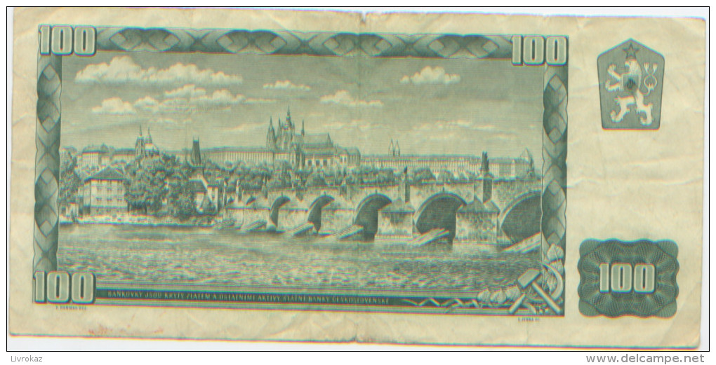 Billet De Banque, Banknote, Biglietto Di Banca, Bankbiljet, Tchécoslovaquie 100 Sto Korun Ceskoslovenskych 1961 Bon état - Czechoslovakia