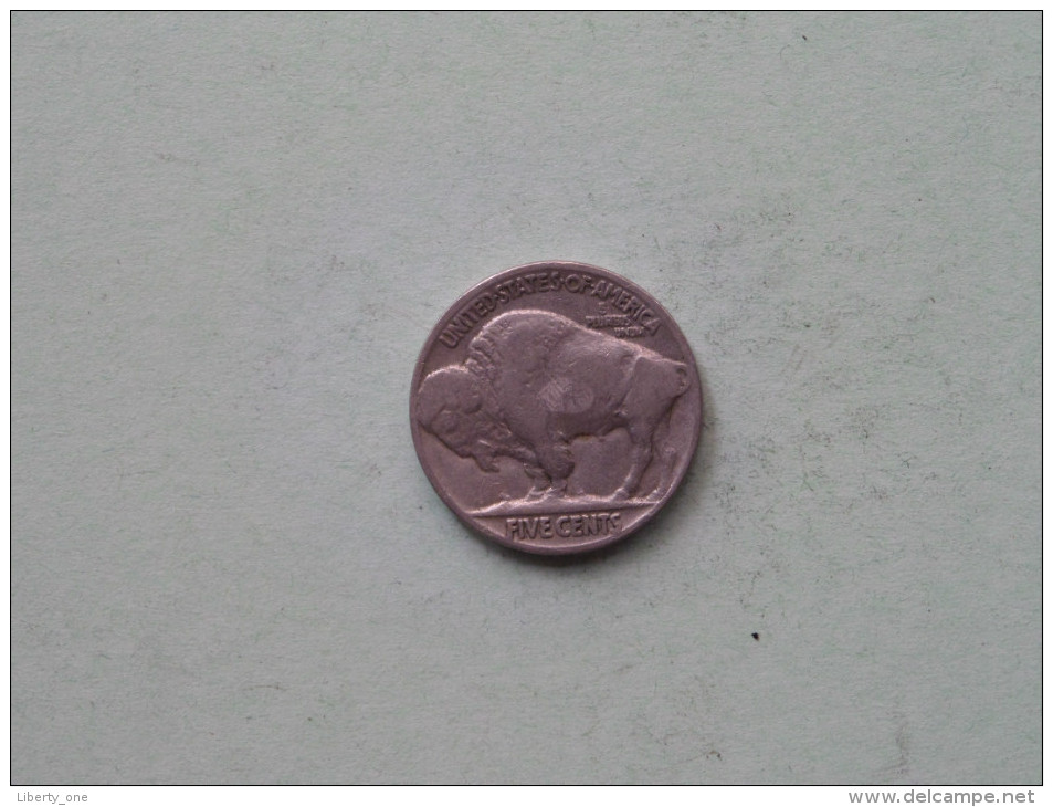 1936 - Five Cents / KM 134 ( Uncleaned - Details Zie Foto´s ) ! - 1913-1938: Buffalo