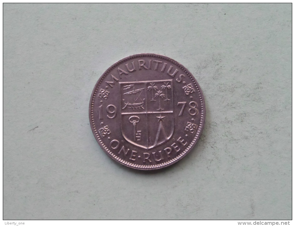 1978 - One Rupee / KM 35.1 ( Uncleaned - Details Zie Foto´s ) ! - Maurice