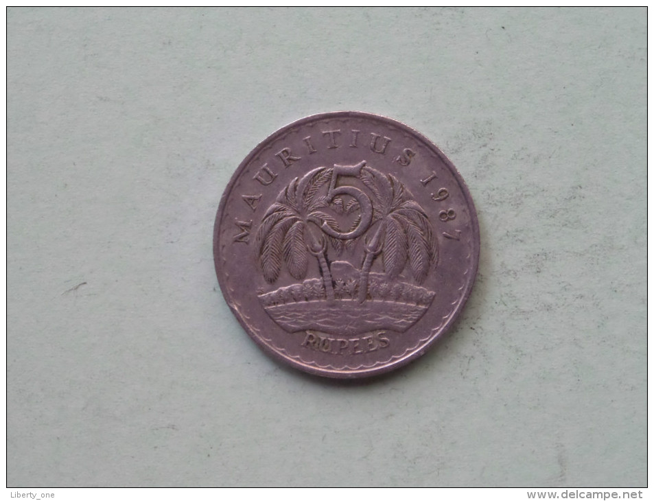 1987 - 5 Rupees / KM 56 ( Uncleaned - Details Zie Foto´s ) ! - Maurice