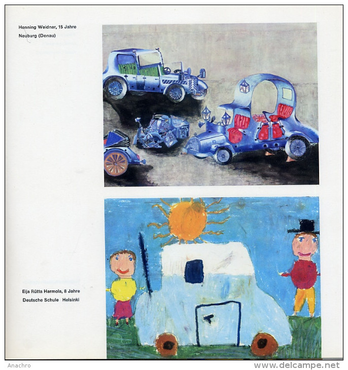 AUTOMOBILES VOITURES Et AUTOBUS Dans Les PEINTURES DESSINS D' ENFANTS 1959 / Jugend Malt Autos - Art