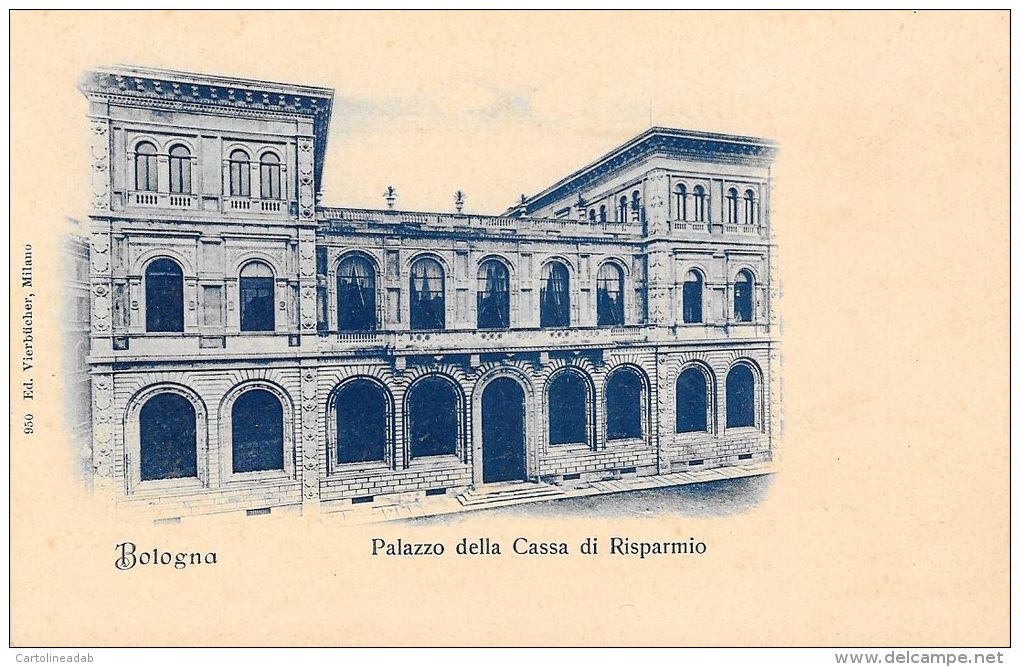 [DC5907] CARTOLINA - BOLOGNA - PALAZZO DELLA CASSA DI RISPARMIO - Non Viaggiata - Old Postcard - Bologna