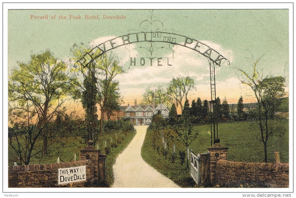 RB 1000 - Early Postcard - Peveril Of The Peak Hotel - Dovedale Derbyshire Peak District - Derbyshire