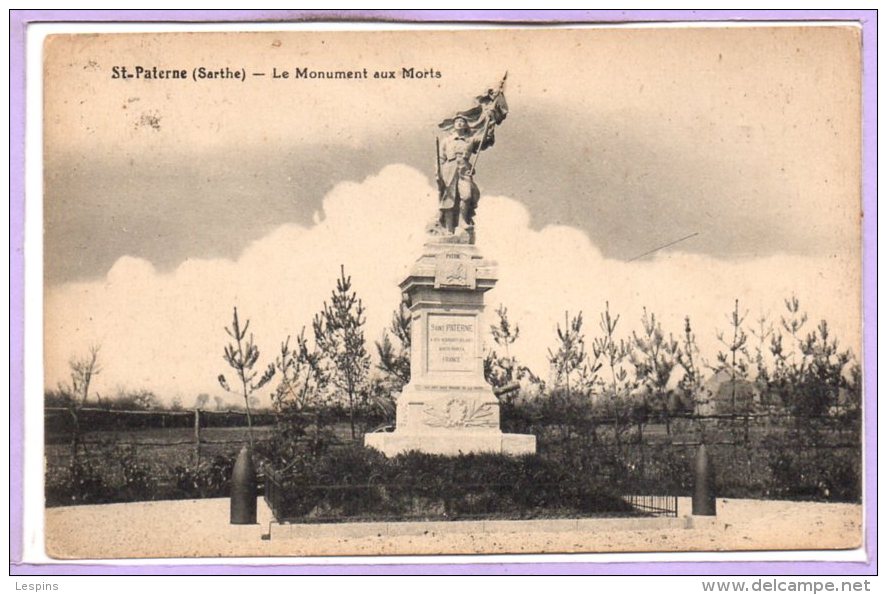 72 - SAINT PATERNE -- Le Monument Aux Morts - Saint Paterne