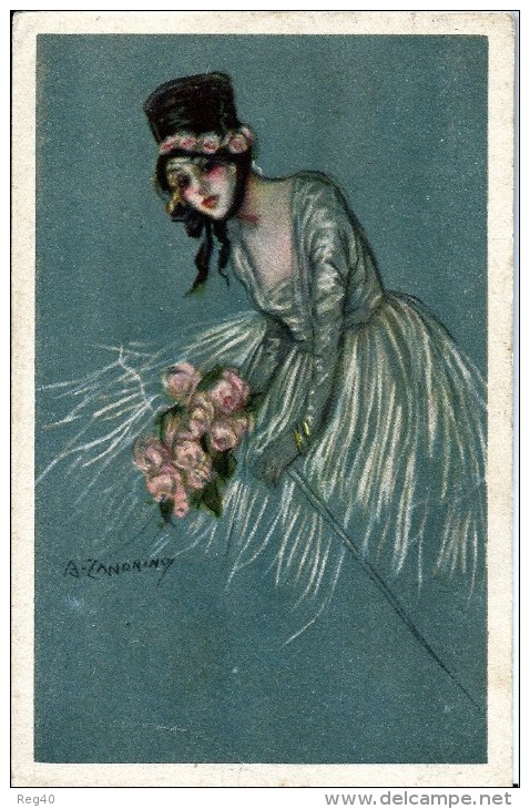 ILLUSTRATEUR A. ZANDRINO - BELLE JEUNE FEMME - Zandrino